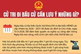 [Infographic] Cử tri đi bầu cử cần lưu ý những gì?