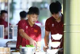 Bữa sáng của U22 Việt Nam sau chiến thắng