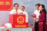 Hình ảnh lãnh đạo TPHCM tham gia bầu cử
