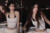 Em gái người mẫu của thủ môn Lâm Tây khoe visual mỹ nhân trên du thuyền, body "nét căng", vòng eo "con kiến"