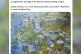 Cộng đồng mạng ùa vào chê tranh AI vô hồn, kém cỏi: hóa ra đây là tranh Monet thật đang treo trong bảo tàng Đức