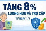 Infographic: Tăng 8% lương hưu và trợ cấp từ ngày 1/7/2026