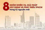 [Infographic] - 8 nhóm nhiệm vụ, giải pháp xây dựng, phát triển TPHCM trong kỷ nguyên mới
