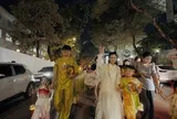 Diễn viên nhí 6 tuổi Koka Bình Nguyên gây chú ý tại Lễ hội Trăng Rằm, dẫn đầu đoàn chị Hằng, chú Cuội