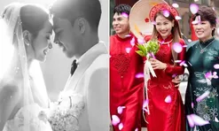 MC Huyền Trang Mù Tạt tung ảnh cưới lãng mạn như phim, Đức Huy lên tiếng bênh vực vợ khi bị chê kém duyên trong khoảnh khắc mẹ chồng trao vàng cưới