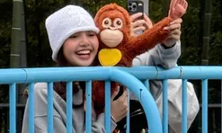 Lisa (BlackPink) thăm khỉ Punch bị mẹ bỏ rơi