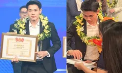 Đình Bắc diện vest bảnh bao đi nhận giải Gương mặt trẻ Việt Nam tiêu biểu, phát biểu một câu nức lòng người hâm mộ