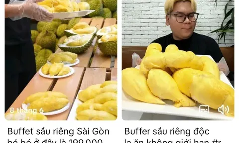 Buffet sầu riêng 199.000 đồng ăn trong 1 giờ "gây bão" mạng xã hội