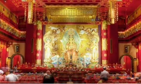 Ghé chùa cầu an giữa không gian đa văn hóa tại Singapore dịp Tết