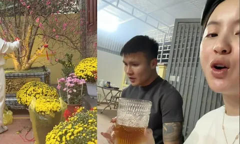 Không khí Tết rộn ràng nhà Quang Hải: Chu Thanh Huyền "xả vai sang chảnh" cùng chồng đun bánh chưng nướng thịt cực chill