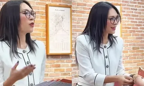 Mỹ Tâm cầm xấp phong bì tiền mặt, cúi đầu trước nhân viên lớn tuổi