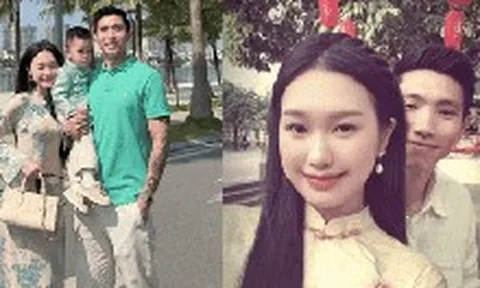 Doãn Hải My vững phong độ nàng WAG mặc áo dài đẹp nhất, xách túi hiệu sang chảnh bên Văn Hậu ai cũng ngoái nhìn