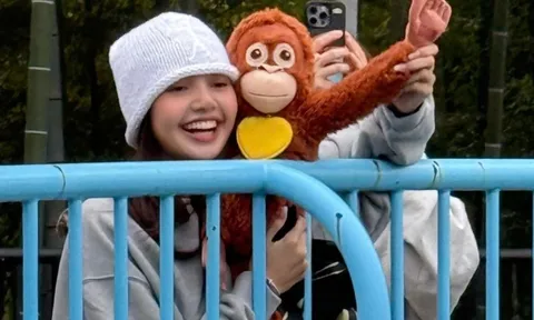 Lisa (BlackPink) thăm khỉ Punch bị mẹ bỏ rơi