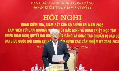 Đoàn kiểm tra của Bộ Chính trị làm việc với Ban Thường vụ Tỉnh ủy Bắc Ninh