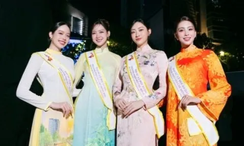 Áo dài bằng tơ không dệt đặc biệt của Trung Đinh