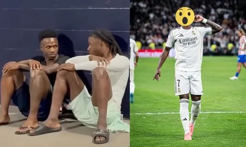 Chạnh lòng cảnh 2 thanh niên đi dép lê ngồi bệt hầm SVĐ, "quay xe" ai ngờ lại là ngôi sao nghìn tỷ của Real