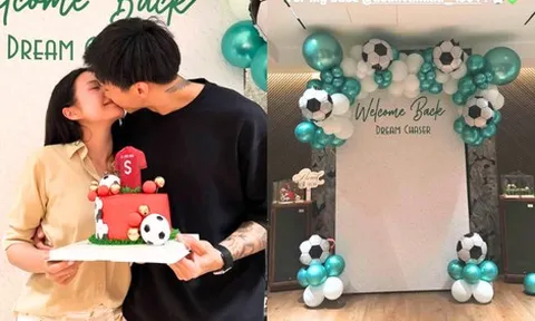 Doãn Hải My mở tiệc hoành tráng mừng Văn Hậu trở lại đỉnh cao sau 2 năm chấn thương ác mộng, "khóa môi" cực ngọt