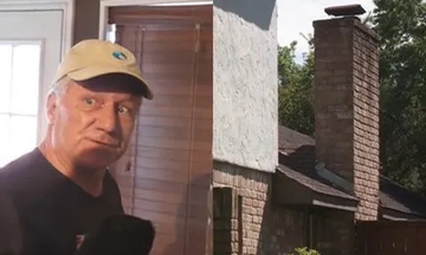 Cặp vợ chồng hốt hoảng phát hiện kẻ trộm mắc kẹt trong ống khói