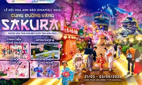 Ngắm sakura tại Lễ hội Hoa Anh đào Gigamall 2026 quy mô bậc nhất TPHCM - mở cửa miễn phí suốt 6 tuần
