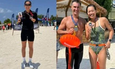 Ánh Viên gây 'chấn động' châu lục, vô địch bơi biển 10km, bơi khoẻ ngang VĐV nam giỏi nhất