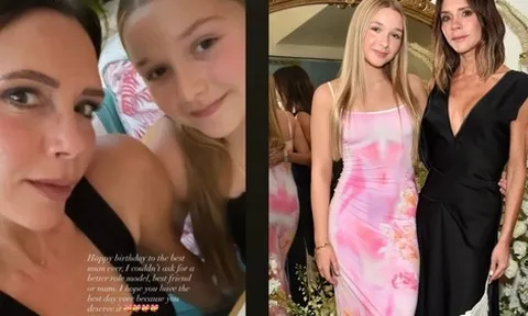 Tiểu thư Harper Beckham xinh đẹp còn tình cảm, viết tâm thư xúc động mừng sinh nhật mẹ, còn Brooklyn lại "mất hút"