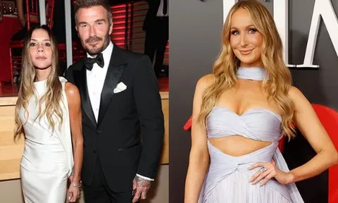 Victoria bị nữ MC nóng bỏng "cà khịa" ngay trên sân khấu, David Beckham treo ngay biểu cảm sượng trân