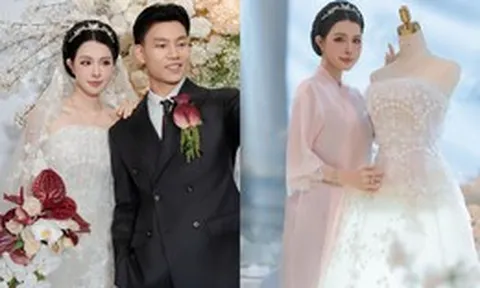 Ảnh nét căng: Tuyển thủ Văn Thanh nắm tay "chị đẹp" cực hạnh phúc trong ngày cưới, netizen đổ xô góp ý tạo hình cô dâu