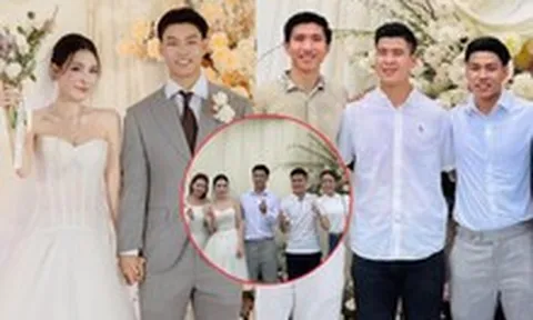 Dàn sao Quang Hải, Văn Hậu hội ngộ tại đám cưới Văn Thanh: MC Mù Tạt và Chu Thanh Huyền chiếm trọn spotlight