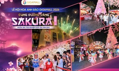 Lễ hội Hoa Anh Đào Gigamall 2026 lập kỷ lục hơn 2 triệu lượt khách tham quan