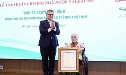 Nhà nước Palestine tặng nguyên Phó Chủ tịch nước Nguyễn Thị Bình Huân chương Ngôi sao Công trạng