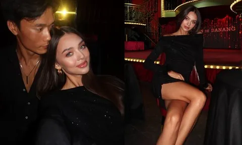 Nàng mẫu tây diện váy sexy khoe chân dài miên man tình tứ bên Bùi Tiến Dũng, xứng danh "nàng WAG đẹp nhất Việt Nam"