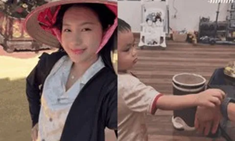 Về quê chồng phơi thóc, Doãn Hải My gây tranh cãi vì makeup điệu đà, giãy nảy vì một con cào cào