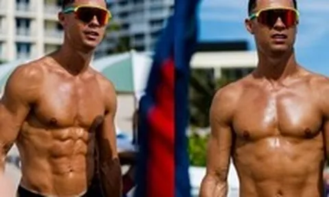 Ronaldo cởi trần khoe body 6 múi cuồn cuộn như tạc tượng tại World Cup