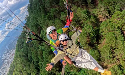Điểm bay dù lượn ở độ cao 1.900 m tại Langbiang