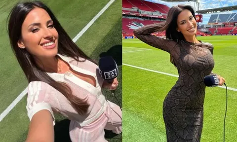 Nữ MC nóng bỏng nhất World Cup diện váy khoe đường cong "nghẹt thở", khiến fan "nổ mắt" quên luôn tỷ số!