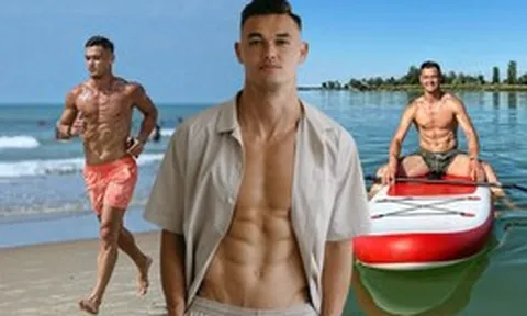 Body 6 múi “nũng nịu” của Lê Giang Patrik - trai trẻ yêu MC Hoàng Oanh