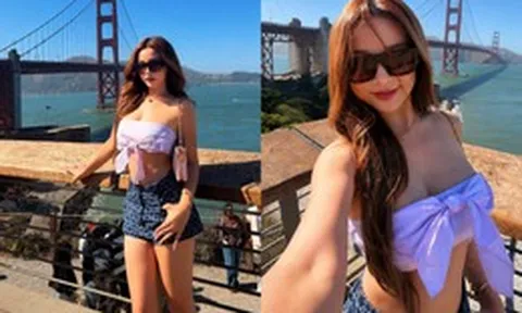 Hot girl đẹp nhất nhì Việt Nam U40 đi khắp thế gian, tới Mỹ gặp 1 người "buôn bao nhiêu chuyện"