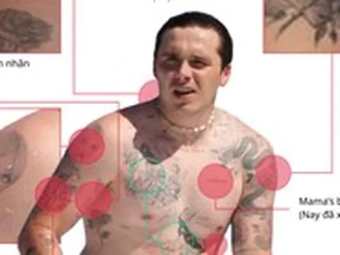 Mỉa mai làm sao khi xem loạt hình xăm Brooklyn tri ân bố mẹ và các em ruột, nay xoá đi phũ phàng giữa drama