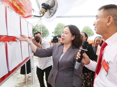 Phó Chủ tịch nước Võ Thị Ánh Xuân kiểm tra công tác bầu cử tại Đồng Nai