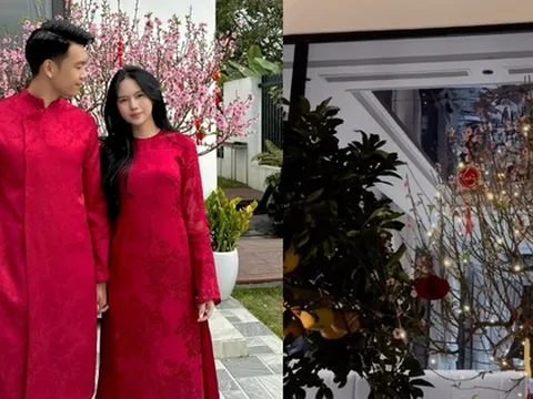 Biệt thự nhà Thành Chung và hotgirl Tuyên Quang lộng lẫy, rực rỡ không khi Tết, cuộc sống hôn nhân khiến netizen chỉ biết ước
