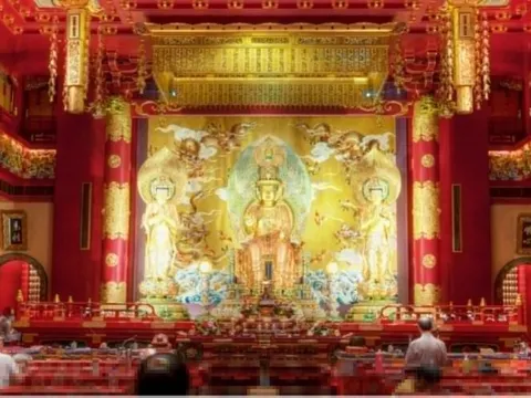 Ghé chùa cầu an giữa không gian đa văn hóa tại Singapore dịp Tết