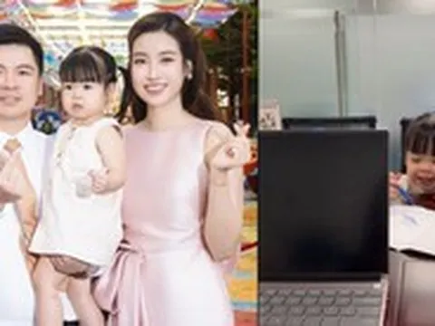 Dâu hào môn Đỗ Mỹ Linh miệt mài làm việc giáp Tết, ái nữ Chủ tịch Hà Nội FC làm "thư kí" cực yêu