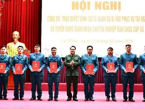 Kiện toàn nhân sự Ban Chỉ huy Quân sự cấp xã: Tuyển dụng quân nhân chuyên nghiệp, thăng hàm sĩ quan, gọi sĩ quan dự bị vào phục vụ tại ngũ