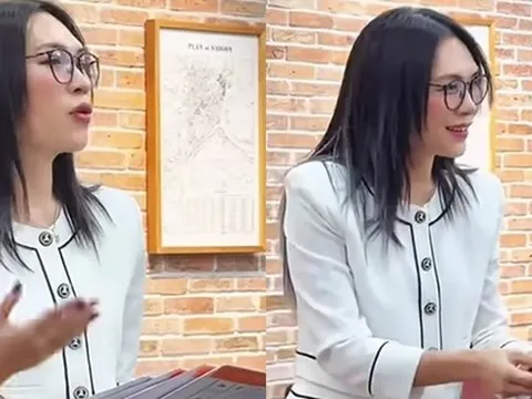 Mỹ Tâm cầm xấp phong bì tiền mặt, cúi đầu trước nhân viên lớn tuổi