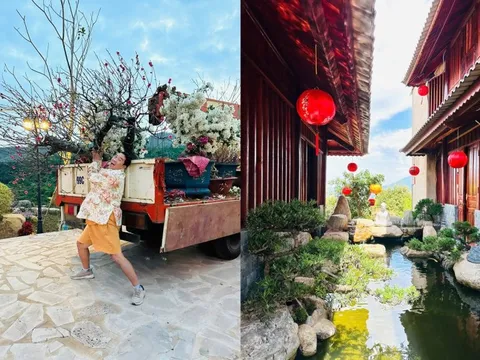 Nam nghệ sĩ đón Tết ở cơ ngơi 10.000 m2, đẹp như khu nghỉ dưỡng, hoa phủ kín nhà