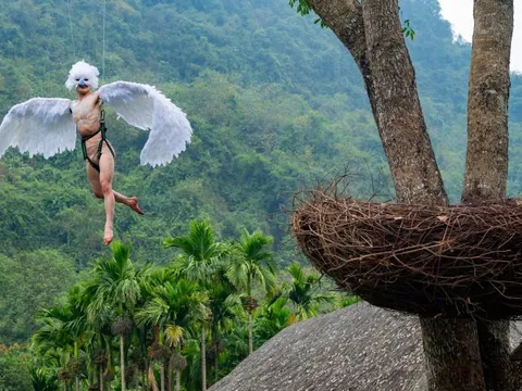 Màn múa chim non 'độc lạ' gây chú ý ở khu du lịch Ninh Bình
