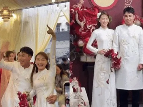 Video: Trọn vẹn lễ ăn hỏi của Đức Huy và MC Mù Tạt sáng nay, visual cô dâu nổi bật, chú rể cười không ngớt