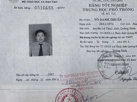 Thông tin đáng chú ý vụ bằng tốt nghiệp của Chủ tịch MTTQ Việt Nam xã Sen Ngư