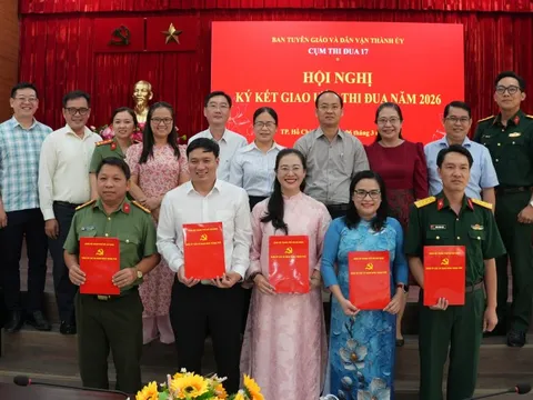 Cụm thi đua 17 - Ban Tuyên giáo và Dân vận Thành ủy TPHCM ký kết giao ước thi đua năm 2026