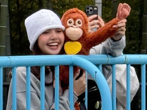 Lisa (BlackPink) thăm khỉ Punch bị mẹ bỏ rơi